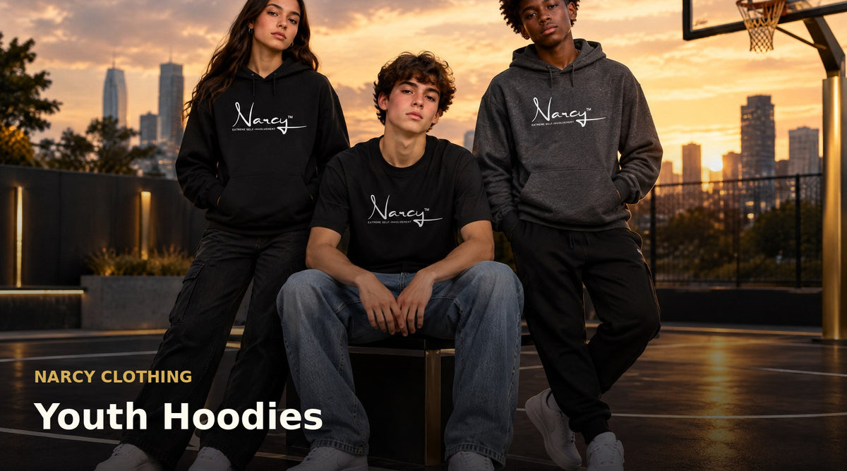 Narcy youth hoodie collection header