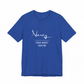 Narcy Custom Tagline Tee — Honolulu Blue, no-tag logo personalization layout